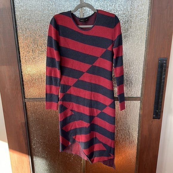 Slate & Willow striped asymmetric dress size Large - Picture 5 of 10